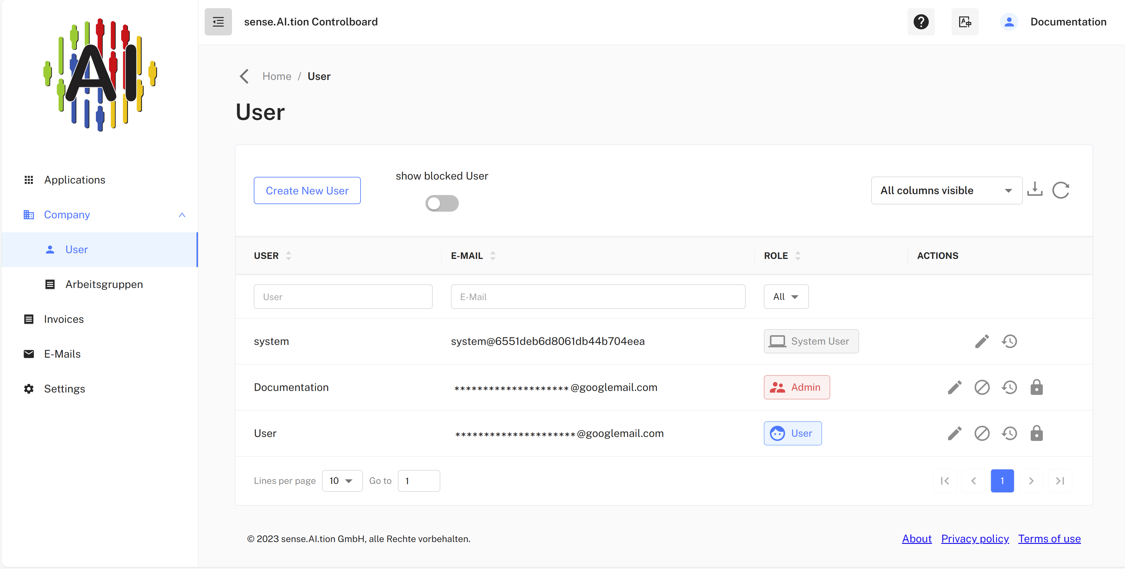User data