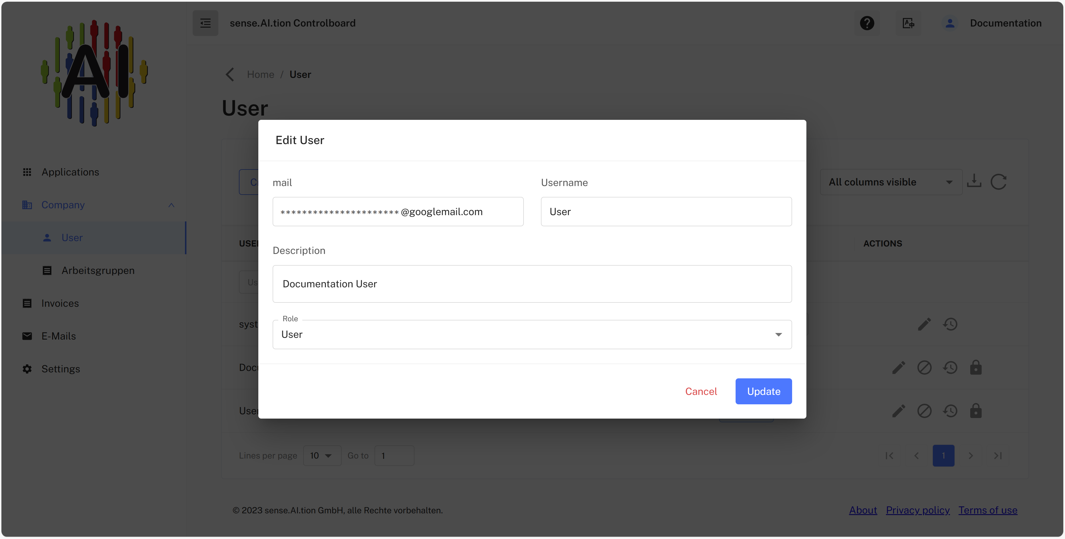 User data