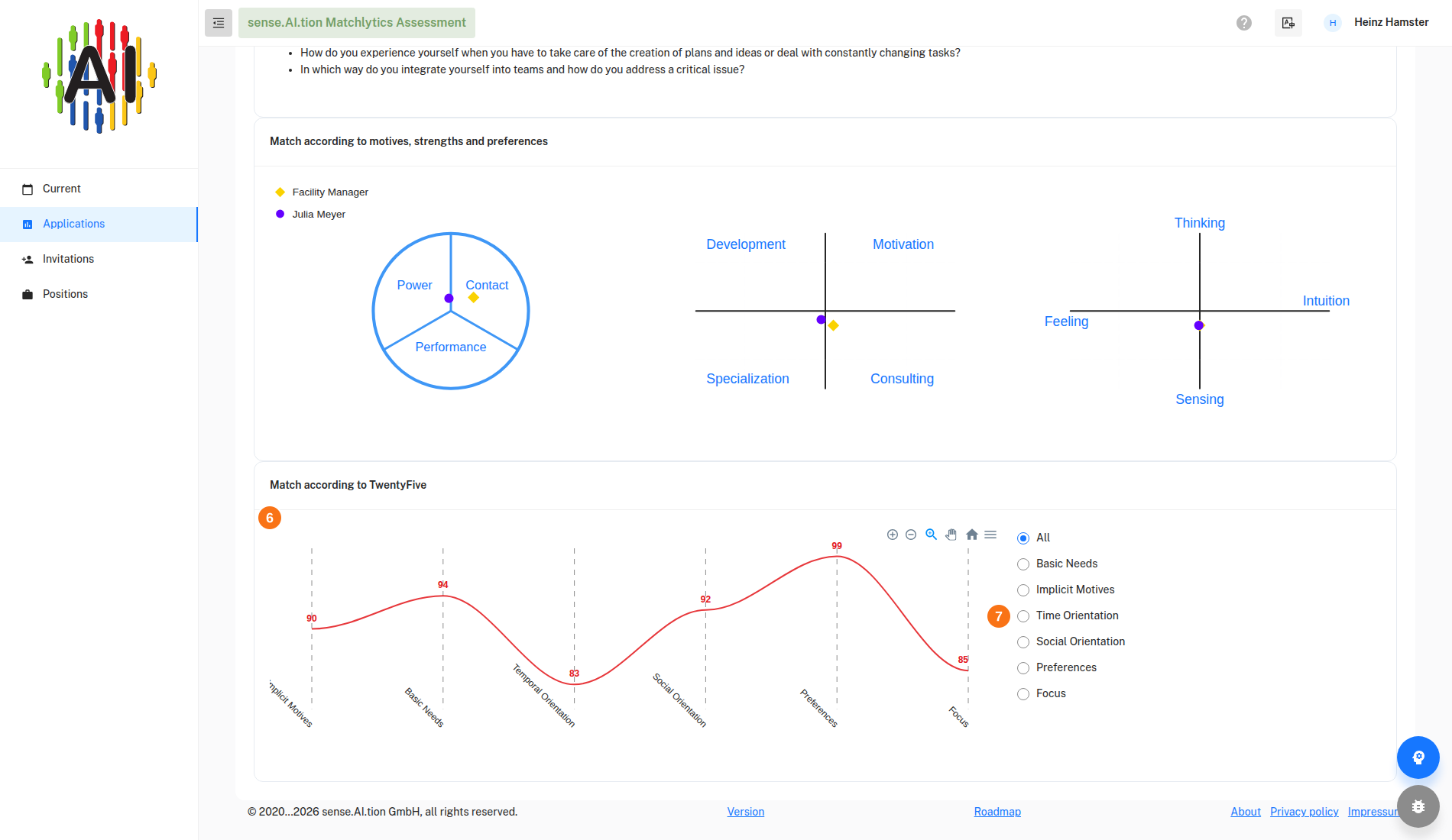 Results – Match tab (part 2) Match tab with both evaluations (part 2)