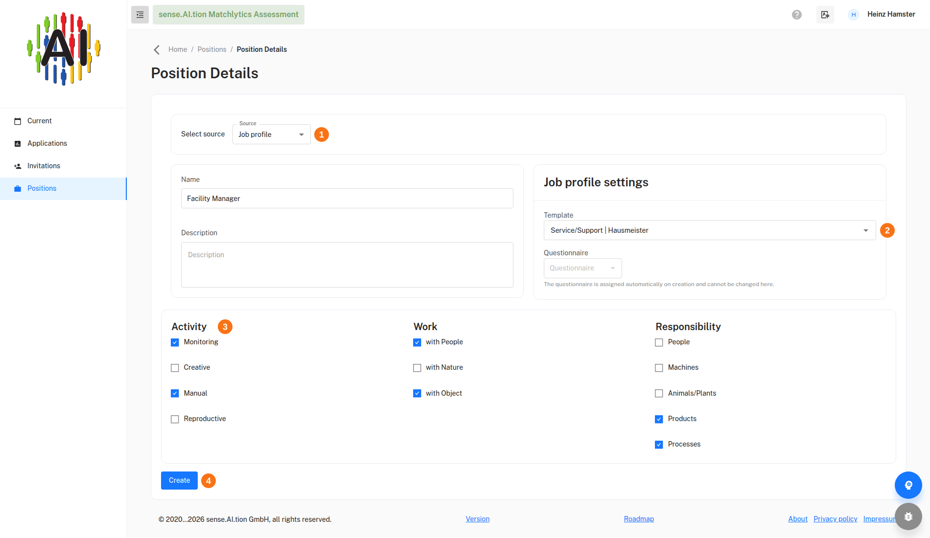 Job details of the position Facility Manager