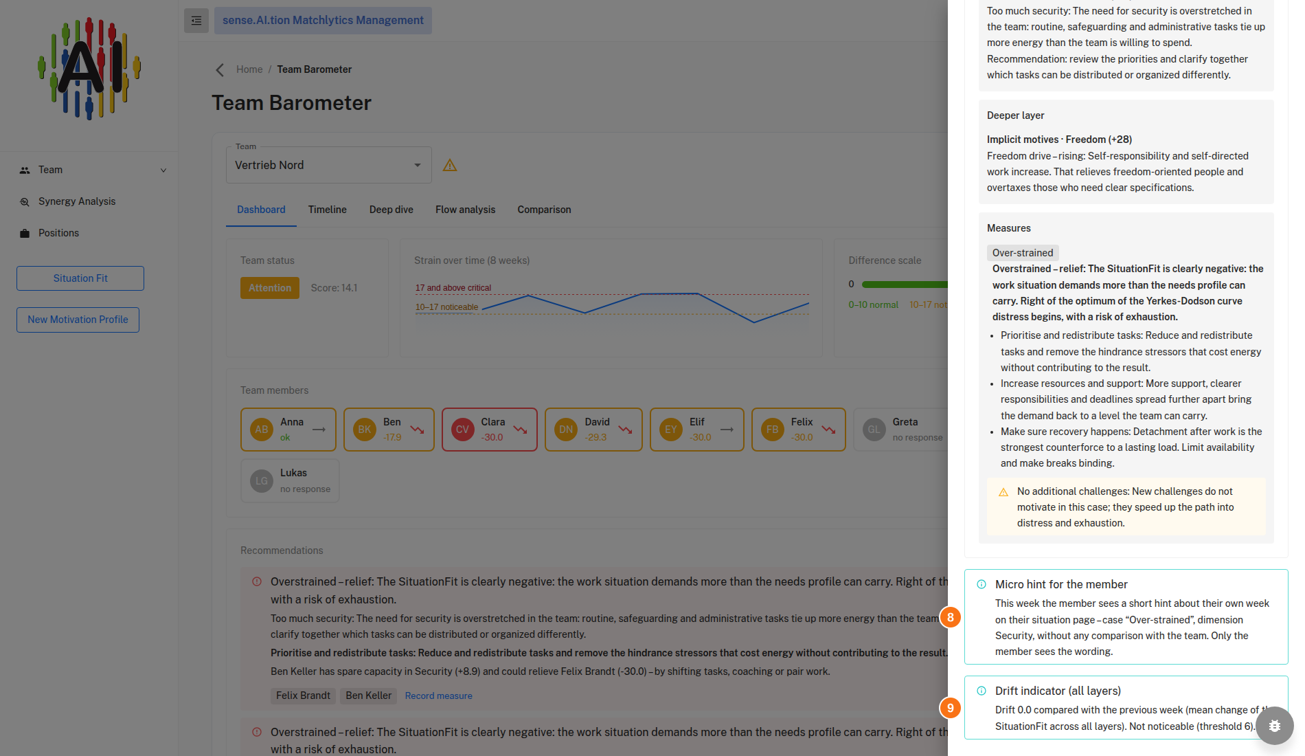 Member view with conversation guide (part 3)