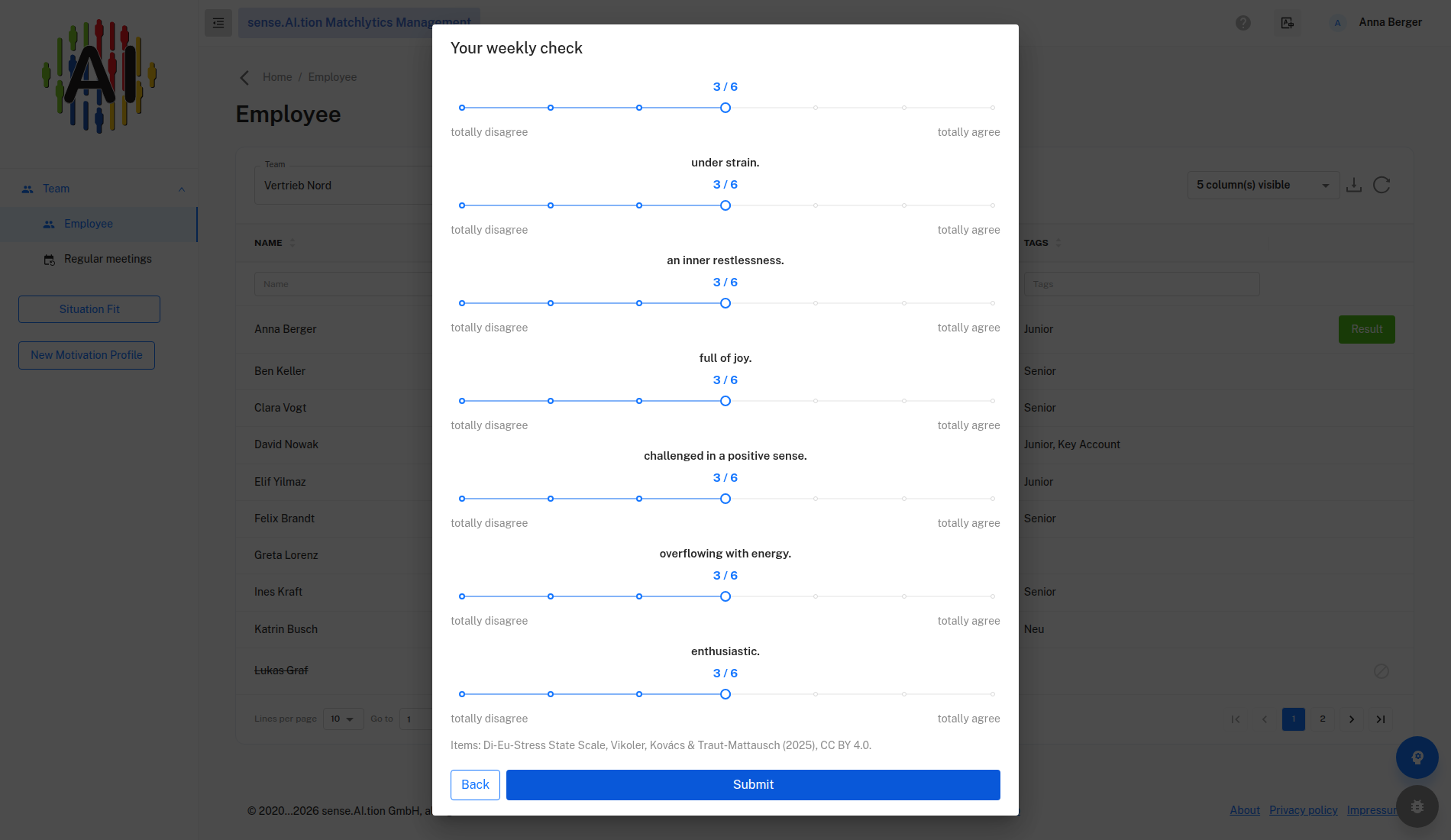 Deep-Check – block “How work feels for you right now” (continued) Deep-Check, block How work feels for you right now (continued)