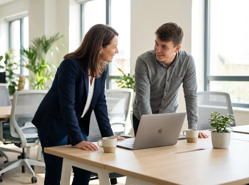 Führungskraft im Gespräch