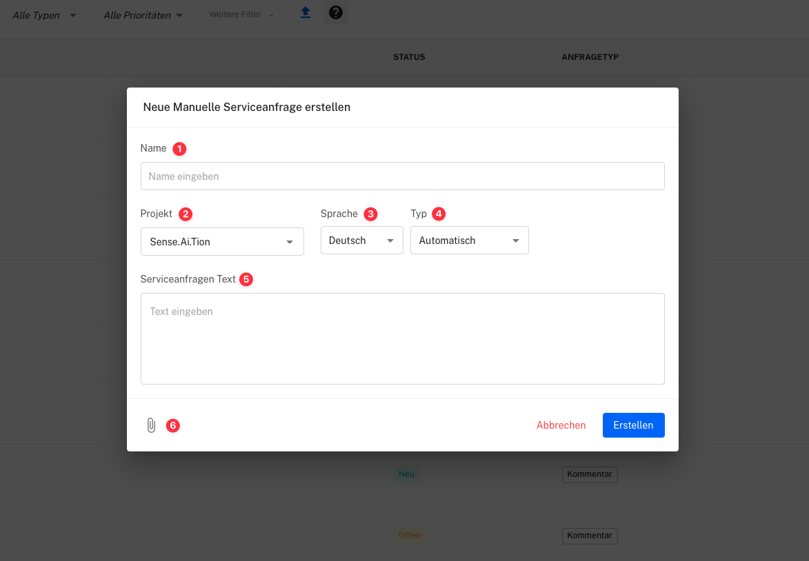 Neue manuelle Anfrage Neue manuelle Anfrage