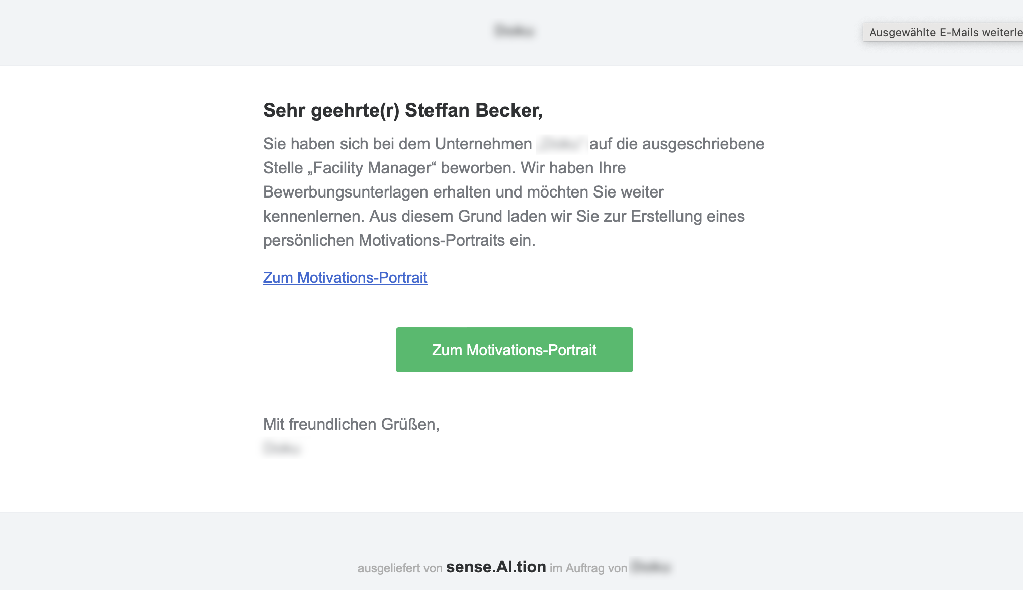 Beispiel einer Einladungs-E-Mail
