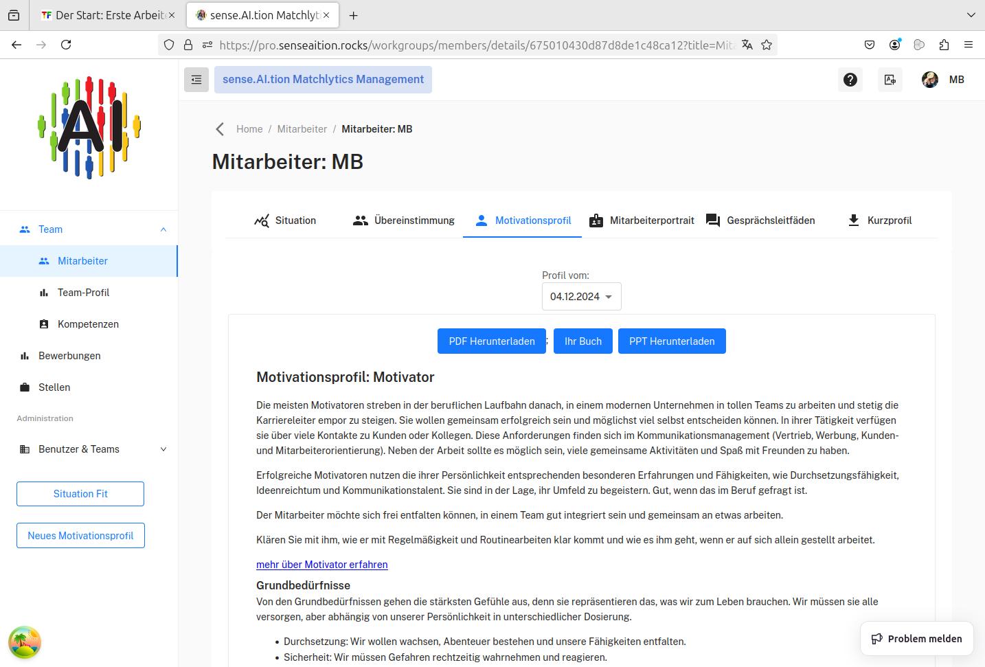 Weiterleitung zur Auswertung